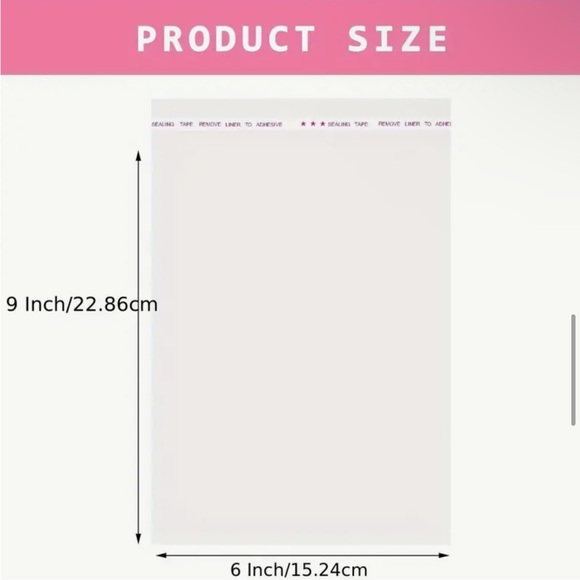 100 Clear cellophane bags 6x9 - Picture 3 of 3